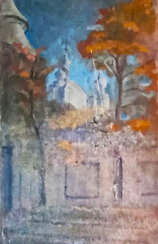 Картина 'Воскресенский Смольный собор' в жанре городской пейзаж